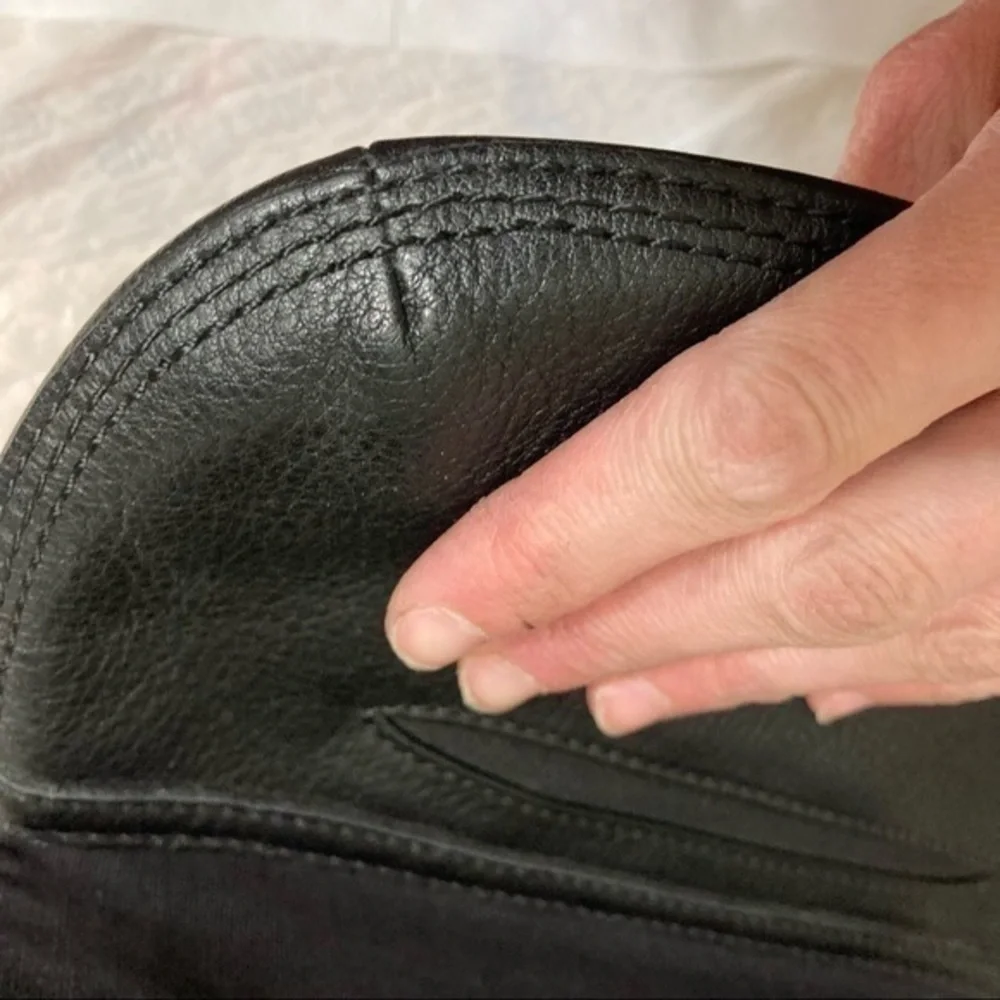 Lucky brand black leather wristlet bag